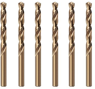 Misuyue Juego de brocas de cobalto al 8%, brocas de metal de 5,5 mm, 6 brocas helicoidales HSS M42 de carburo para metal, acero inoxidable, aluminio duro, brocas para madera
