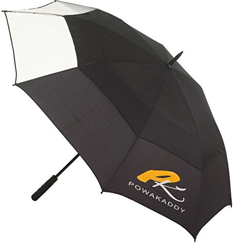 PowaKaddy Clearview Gustbuster Golf Umbrella- Black/Clear