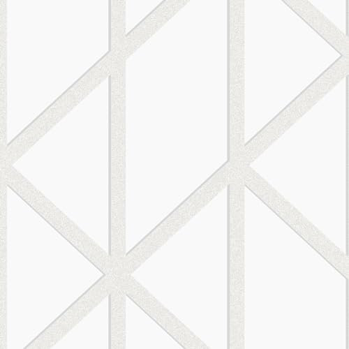 Superfresco Easy Geo Panel White Wallpaper