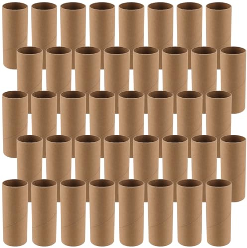 YUENPUN 40PCS Cardboard Tubes Bulk,10 x 4cm Brown Kraft Paper Tubes,1.5 x 4 inch Hollow Cardboard Tubes for Craft DIY Art Handmade Projects