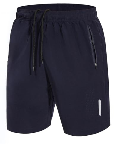 SIHOHAN Short de Sport pour Homme - Séchage Rapide - avec Poche zippée - Convient pour différentes Occasions de Loisirs et de Sport