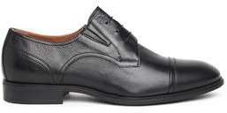 Elegant Derby sko herr svart läder trädgårdar svart - E400131UE 100 - storlek, Svart, 40 EU
