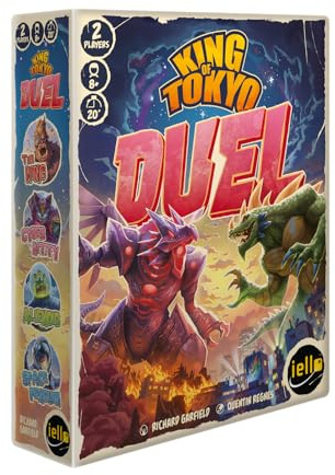 IELLO: King of Tokyo: Duel - Brettspiel für Zwei Spieler, lustiges und taktisches Riesenmonster-Clash-Würfelspiel, Klassische Strategie, Familie ab 8 Jahren, 2 Spieler, 20 Minuten