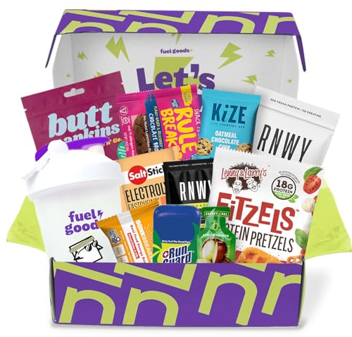 The RunnerBox® by Fuel Goods - Best Running Gift Box for Women and Men, 10-12 Runner Essentials for Training, Recovery, and Race Day; Marathon Gifts
