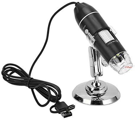Microscopio Digital USB con Aumento 1600x, Cámara HD, Compatible con iOS, OS X, Portátil para Viajes