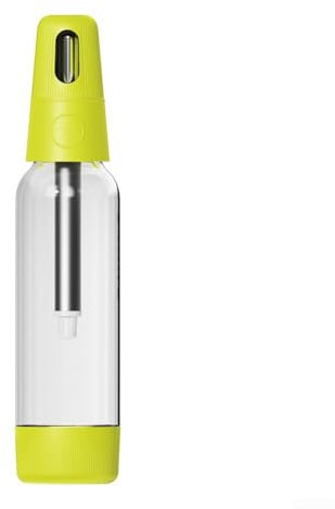 Feeshoppher Machine à soda portable pour machine à soda - 1000 ml - Système de gazéification d'eau pétillante - Système de gazéification des boissons à la maison - Avec double couvercle