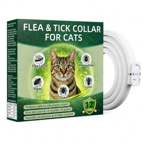 Collar Antiparasitario para Perros 65 cm, Protección contra Pulgas, Garrapatas e Insectos hasta 12 Meses, para Perros de Todos los Tamaños, Impermeable y Ajustable (1)