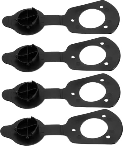CAXUSD Joint Encastré en PVC Noir pour Porte-Canne de Pêche, Protection Légère et Résistante aux Intempéries, 4 Pièces pour Kayak et Accessoires de Pêche Nautique