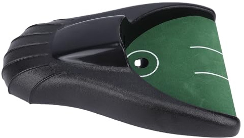 Jiawu Tasse de Putting de Golf, Machine de Putting d'intérieur Alimentée par Batterie à Retour Automatique de Balle, Tapis de Portable avec Retour de Balle sans Effort pour la Cour du Bureau à