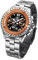 FIREFOX Fighter FFS05-107 schwarz/orange Chronograph Herrenuhr Armbanduhr massiv Edelstahl Sicherheitsfaltschließe 10 ATM Prüfdruck