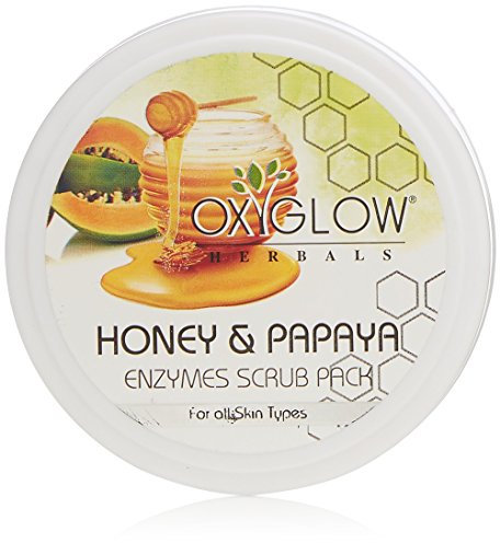 OxyGlow Natur Pflege Honig & Papaya Enzyme Scrub-Pack für alle Hauttypen 100g