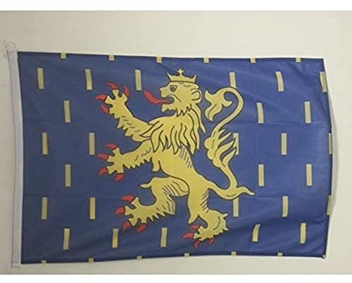 AZ FLAG - Drapeau Franche-Comté - 45x30 cm - Pavillon Nautique Franc-Comtois - Province Spécial Bateau Et Extérieur En Maille Bloquée Avec Anneaux Plastiques Intégrés - 30g