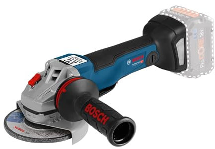 Bosch Professional 18V System Cordless Angle Grinder GWS 18V-10 PC (incl. mounting flange, protective guard, Aux. Handle, quick-clamping nut, without battery/charger)