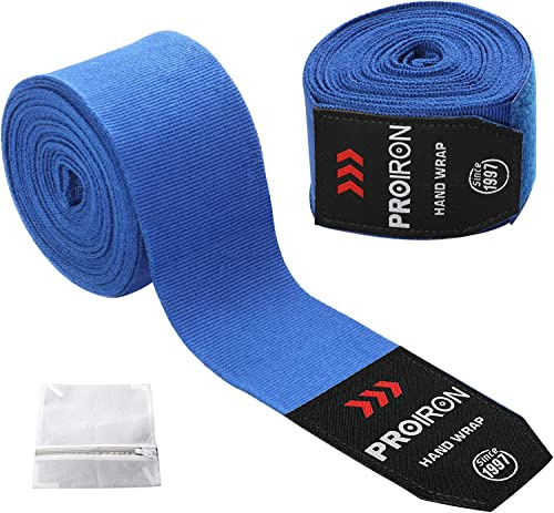 PROIRON Boxbandage med tumögla bandage boxning halv elastisk boxning handskar med extra brett kardborreband boxbandage hand för lådor MMA kickboxboxboxboxboxning bandage sport