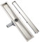 Plumbsys Duschrinne Edelstahl 90cm ，2in1 Befliesbar Doppelseitige bodenablauf Komplettset，Duschablauf 360°drehbarer Siphon mit Geruchsstop und Haarsieb，Ablaufrinne extra flach，Schnelle Drainage