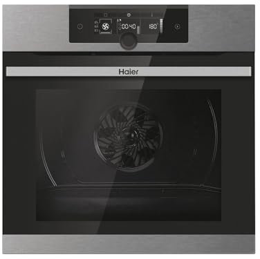 Haier I-Turn Series 2 HWO60SM2F3XH - Horno Multifunción, Limpieza por Aquálisis, Conectividad WIFI, Capacidad 70L, Cocción multinivel, 11 Funciones, Mando giratorio, Negro