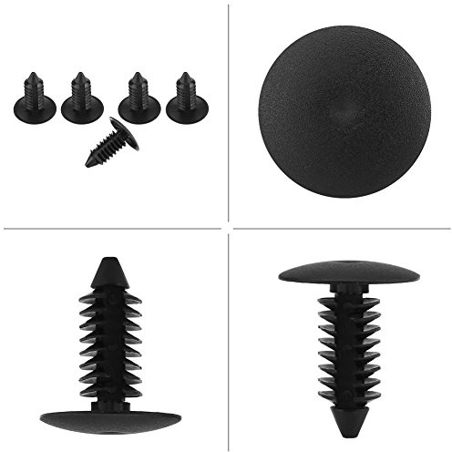 100pcs Rivet Clips en Plastique, Rivets en Plastique pour Pare-chocs de Voiture Rivet Fixation Plastique Clips Agrafes Garniture de Porte de Voiture Attache de Fixation de Retenue 7,5mm