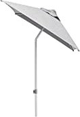KETTLER EASY PUSH Stockschirm 150 x 210 cm –neigungsverstellbarer Sonnenschirm aus Aluminium & Polyester mit Teflon™-Beschichtung – Mittelmastschirm mit UPF 50+ Sonnenschutz – silber/charcoal
