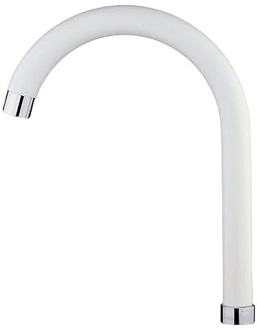 ATCO HU-Auslauf Ersatz Auslauf für Armatur Wasserhahn Küchenarmatur Spültischarmatur Waschtischarmatur Schwenkbar Schwenkauslauf 3/4 x 250 mm mit Mischdüse weiss