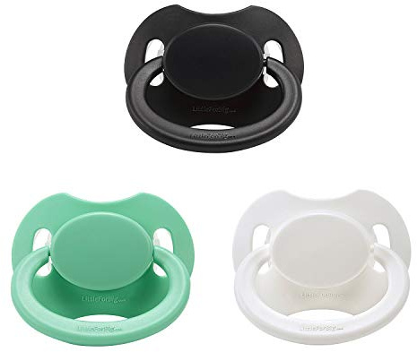 LittleForBig Generation-II Pacifier 3 Paci Pack-White/Green/Black