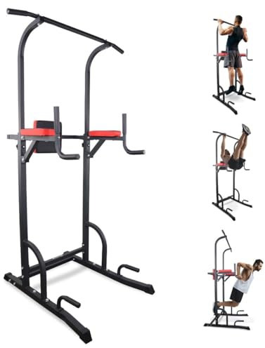 Mobiclinic® fitness, Chaise romaine musculation, Power tower dip station, Multifit, Hauteur et dossier réglables, Tour de, Robuste, Sport maison, Traction, Pull up