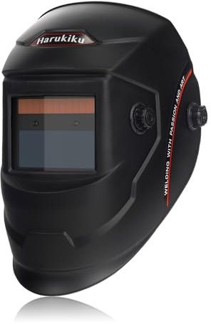 Harukiku Automatik-Schweißhelm | Schweißmaske True-Color DIN4-9/13, Optik 1/1/1/1 & Auto-Dimming Technologie | Schweisshelme Pro mit Solar+Batterie Dualsystem