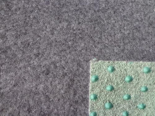 Internethandel Pfordt Kunstrasen (5,50€/m²) 500 x 400 cm Teppich mit Noppen - pflegeleicht und wetterfest - geeignet als Outdoor Rasenteppich für Balkon und Garten in Grau