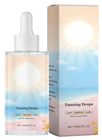 Gocce Autoabbronzanti per il Corpo - 60ml Trattamento Idratante Corpo Viso - Soluzione Idratante Schiarire Pelle Braccia Gambe Schiena Ideale per Donne Uomini Spiaggia Viaggi