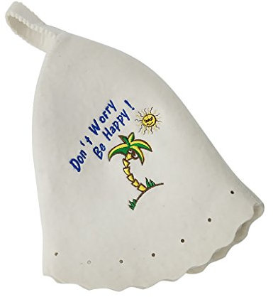 Wool Hat for Sauna Banya Bath House Head Protection Embroidered Unisex 5, Style 5