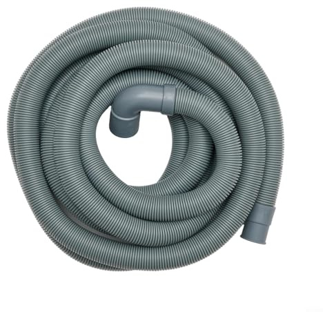 Manguera de desagüe extralarga de 4 metros para lavadora y lavavajillas, material de polipropileno, codo de 22-23 mm e interfaz de salida de 20-21 mm