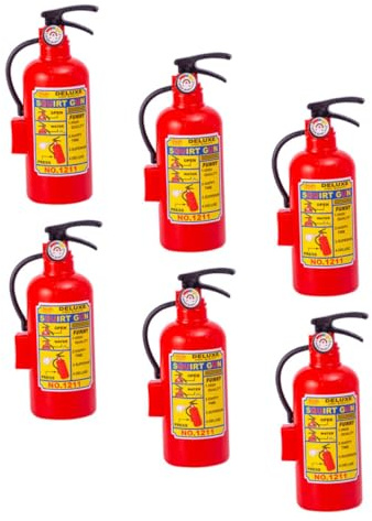 Hohopeti Giocattoli Acquatici per Piscine Estive 6 Pezzi a Forma di Mini Estintore in Plastica Resistente, Sparatutto D’acqua Portatile Impugnatura Antiscivolo, Giochi da Spiaggia