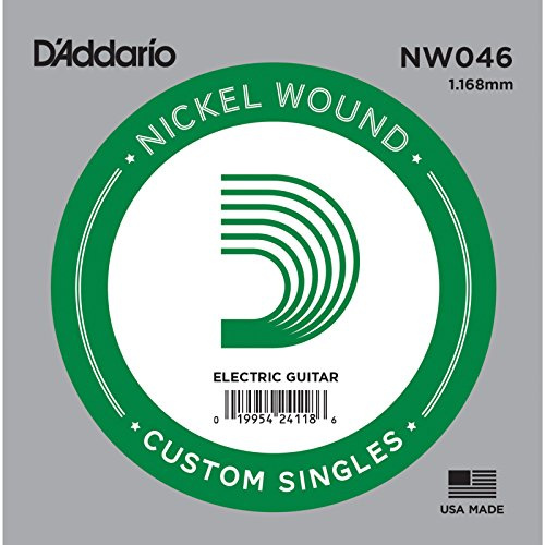 D'Addario NW020 Nickel Wound Elgitarrsträng, nickelspunnen, enkel sträng