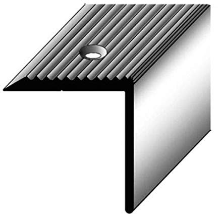 20 Meter Treppenkantenprofil / Winkelprofil (30 mm x 30 mm) Aluminium eloxiert, gebohrt, goldfarbig
