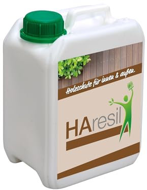 HAresil BASIC eco Holzschutz 2,5 Liter - Holzwurm & Holzbohrkäfer - Innen- und Außen - langlebiger, widerstandsfähiger und effektiver Holzschutz - für Holzbauten, Terrassen, Zäune, Holzoberflächen