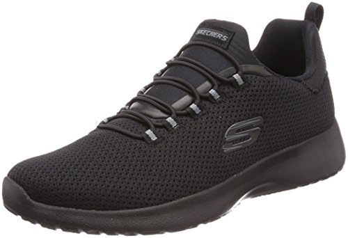 Skechers Sneakers 58360 BKW Dynamight, Baskets pour Homme Grandes Tailles, Noir/Gris, 41.5 EU