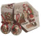 Elyte Retail Set Of 14 Christmas Decopage Baubles In Gift Boxes In Various Designs (Santa Scene)