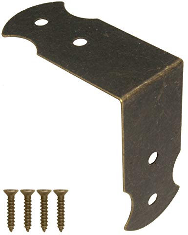 FUXXER Lot de 20 raccords coudés pour meubles en laiton antique 40 x 17 mm