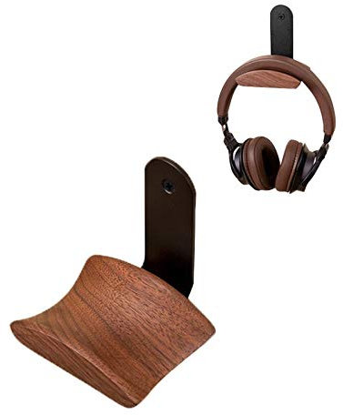 Headset Halterung,Kopfhörer Halterung,Kopfhörer Ständer,Kopfhörer Wandhalterung Kopfhörerhalter für Audio-,Studio- und PC-Gaming-Kopfhörer（Nussbaum）