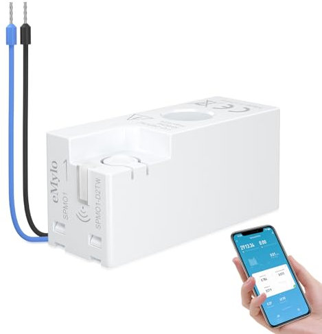 eMylo Compteur d'énergie Wifi intelligent Mini Moniteur de puissance électrique 99% de précision Compteur de consommation électrique 1 phase en temps réel Protection contre les surcharges App Control