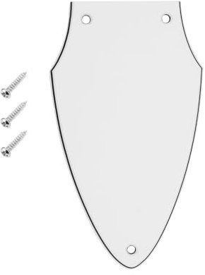 LT Easiyl 1 Stück 3-lagiges Weißes Gitarren-Schlagbrett Kompatibel mit Gibson Flying V-Hals-Einstellstangenabdeckung Gitarrenzubehör Weiß Schwarz Weiß Dreilagige E-Gitarre