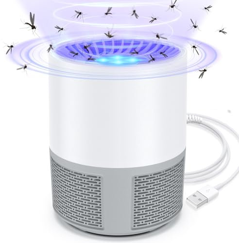 Insektenvernichter Elektrisch, UV Mückenlampe Fliegenfalle Innenbereich Mückenfalle Mückenschutz, USB Mosquito Repellent Tragbare Fliegenfallen für Schlafzimmer, Wohnzimmer Büro, Küche und Camping
