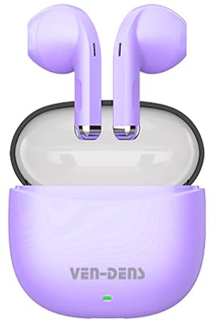 Écouteurs sans fil pour HONOR 200 Smart/200/200 Lite/200 Pro/400 Lite [BT030] Bluetooth 5.4 True Wireless, contrôle tactile, 4 heures de lecture, basses stéréo, casque avec étui de chargement (violet)