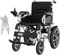 VOCIC Fauteuil roulant electrique pliable leger pour 150KG,30KM fauteuil handicapés électrique Stable,Chaise roulante électrique avec 40CM pneus gonflables amortisseurs(argent)