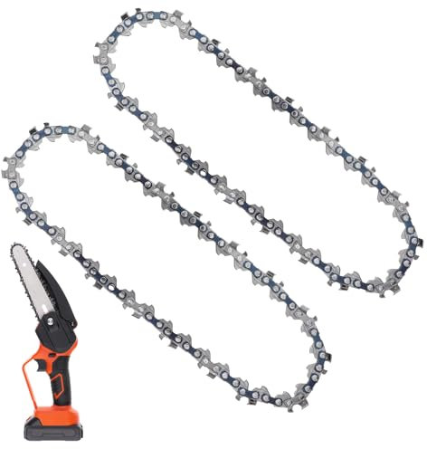 BOHUIZ 2 cadenas de motosierra de 6 pulgadas, calibre 1/4, 37 TG, mini barra de cadena, accesorios reemplazables, para carpintería y paisajismo
