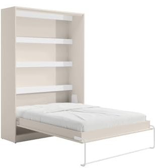 Vente-unique - Lit 2 Personnes Avec sommier - 140 x 200 cm - Beige - RAPILI