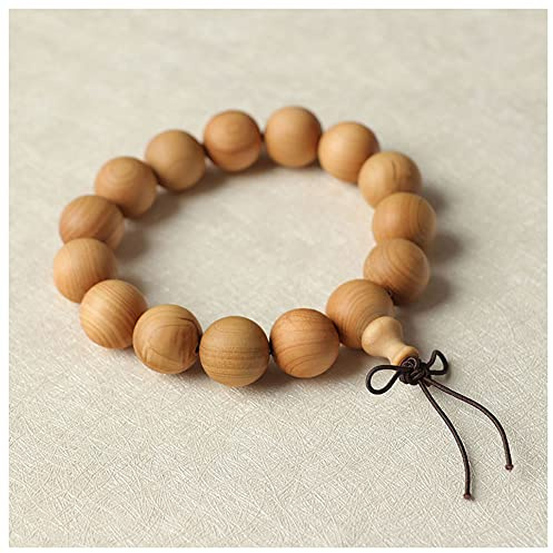 Naturligt Thuja Wood Armband 15Mm Mala Bön Pärlor Buddhistiska Rosenkransen Unisex