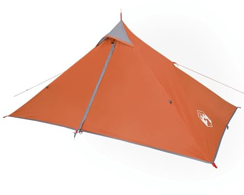 QJBSAVVA Tente Suspendue Tipi 1 Personne Orange, Tente de Camping en Polyester 185T avec Double Toit Amovible, Abri Suspendu pour Randonnée, Bivouac et Activités de Plein Air