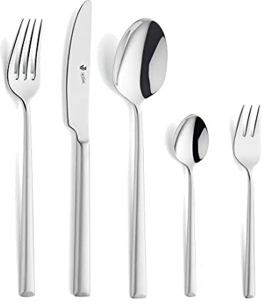 Paul Wirths VIVENDI 60-teiliges Besteck Set 12 Personen, elegantes 18/10 Edelstahl Besteckset satiniert, Essbesteck rostfrei & spülmaschinenfest, Tafelbesteck 12 Personen
