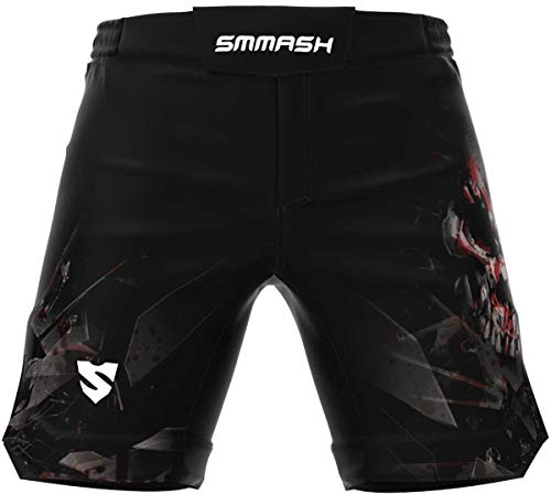 SMMASH Fate Ultralätt Shorts MMA Herr, Kampsport Byxor, Brottning UFC, Exceptionell Rörelsefrihet, BJJ, Krav Maga, Andas och Lätt, Antibakteriellt Material, Tillverkad i EU (L)