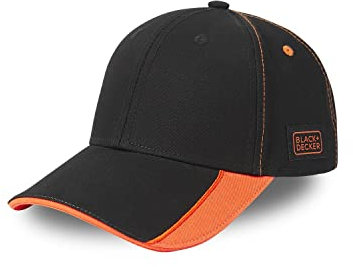 BLACK+DECKER Casquette Homme & Femme Ajustable, Casquette de Travail, Respirante et Ajustable